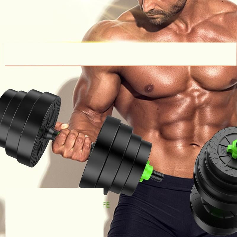Metal and plastic home gym dumbbell