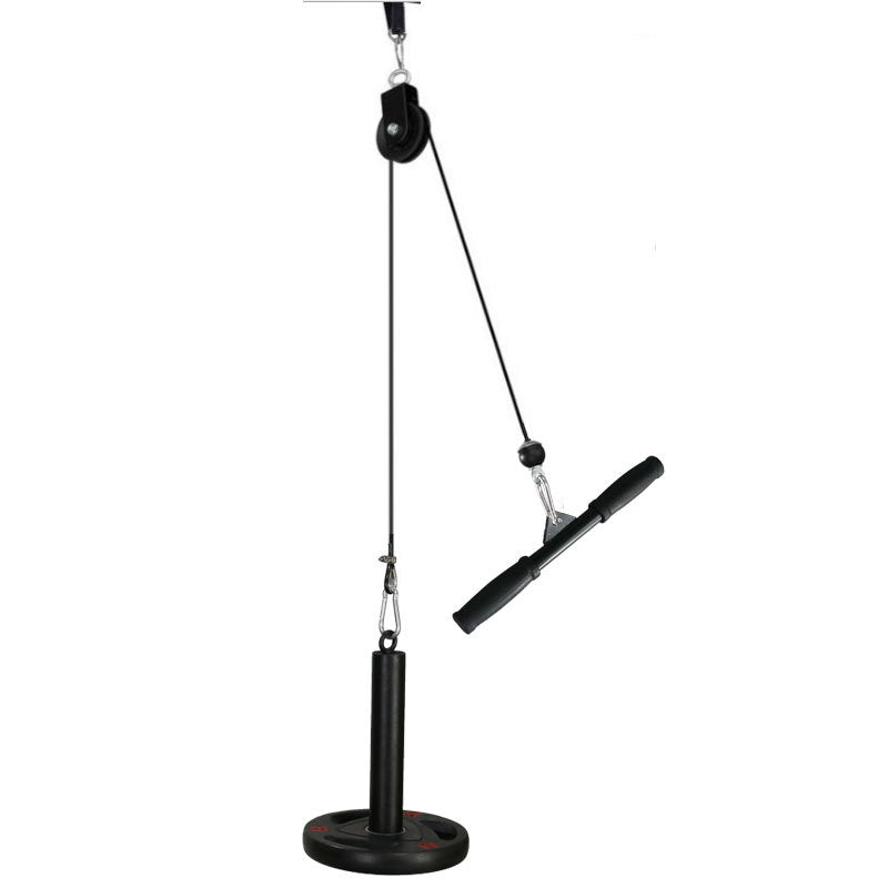 Fitness cable pulley system for resistance workouts