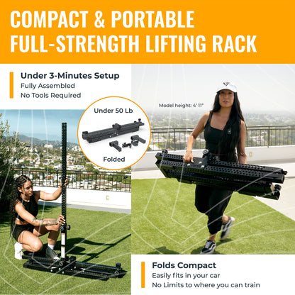 Verse® Agile Rack NEO — Ultra-lightweight Portable Squat Rack For Home Gyms, Apartments, Mobile Trainers and Studios Verse Fitness