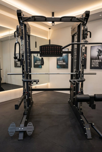 All-in-One Home Gym, Power Rack w/ Smith Machine & Functional Trainer w/ 2x - 220lb weight stacks (New) Sports & Fitness Exchange