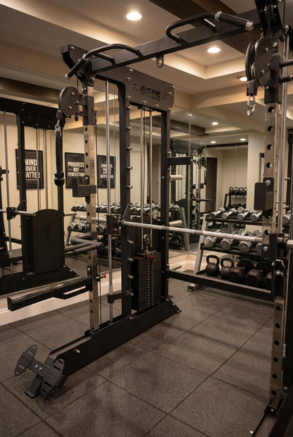 All-in-One Home Gym, Power Rack w/ Smith Machine & Functional Trainer w/ 2x - 220lb weight stacks (New) Sports & Fitness Exchange
