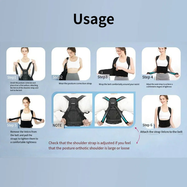 Posture Corrector Back Brace – Adjustable Back Support for Men & Women