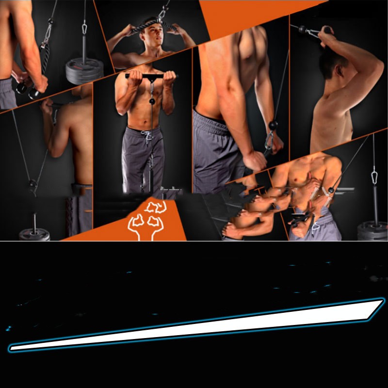 Home workout pulley system for weight training